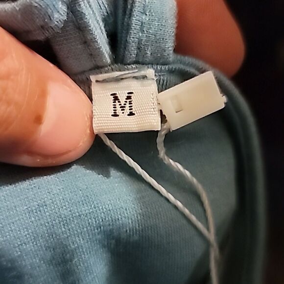 Blue Ruffled V Neck Style Wrap Dress Size Med New With Tags - Picture 9 of 11